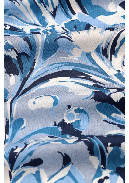 Lacivert Flower Desen Twill Ipek Eşarp fiyatları
