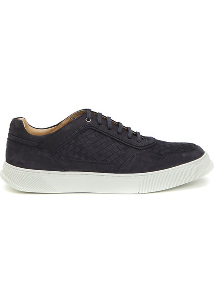 Lacivert Erkek Deri Sneaker