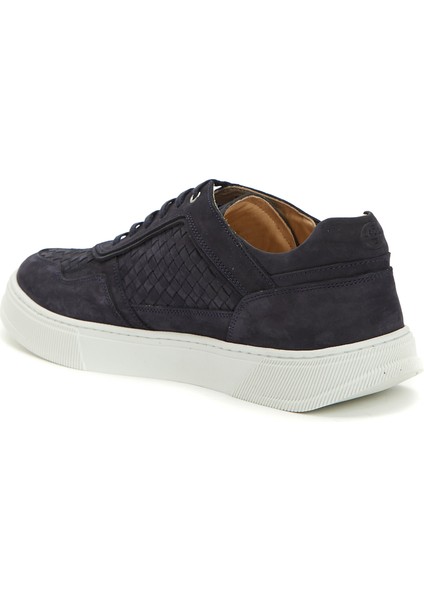 Lacivert Erkek Deri Sneaker