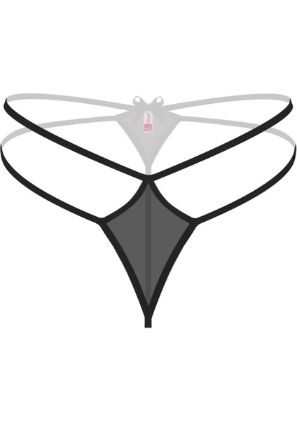 Miraxx Büyük Beden Siyah String Külot