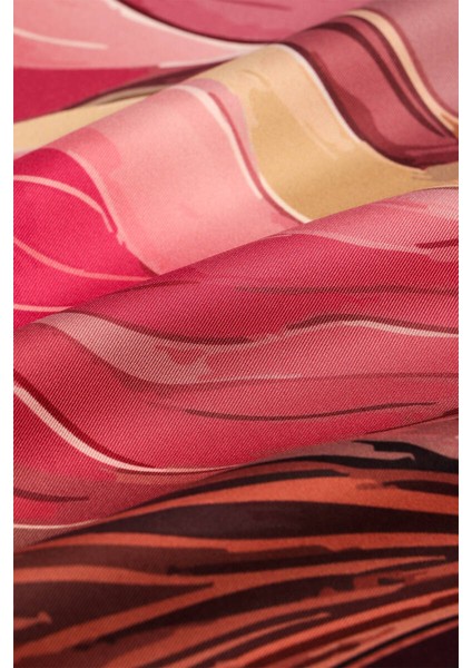 Bordo Arya Desen Twill Ipek Eşarp fiyatları