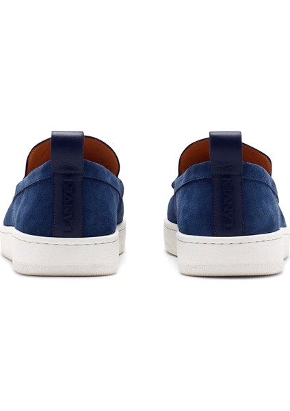 Lacivert Logo Detaylı Erkek Deri Loafer