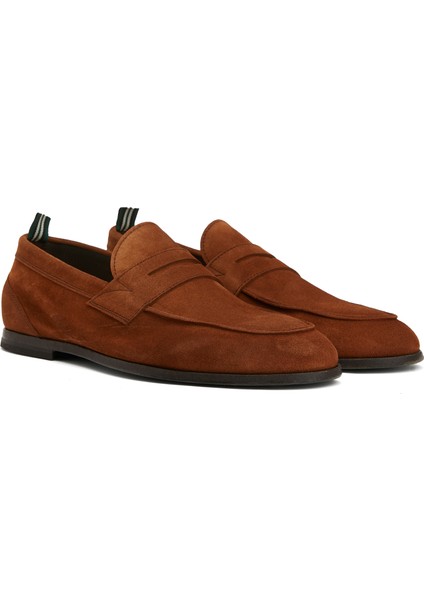 Kahverengi Erkek Süet Loafer