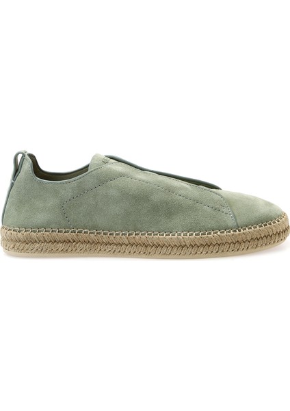 Açık Yeşil Erkek Süet Sneaker