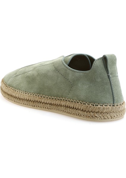 Açık Yeşil Erkek Süet Sneaker