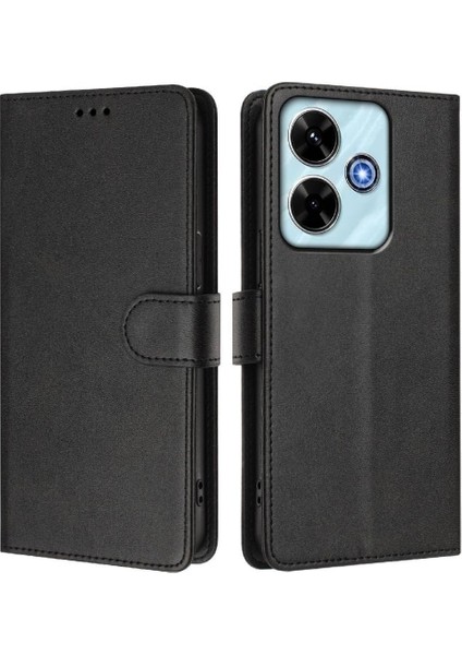 Xiaomi Poco M6 4g Kart Tutucu Manyetik Cüzdan Için Klasik Tarzı Flip Case (Yurt Dışından)