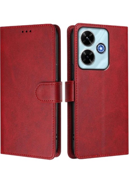 Xiaomi Poco M6 4g Kart Tutucu Manyetik Cüzdan Için Klasik Tarzı Flip Case (Yurt Dışından)