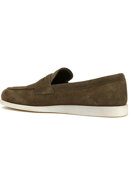 Haki Erkek Süet Loafer modelleri