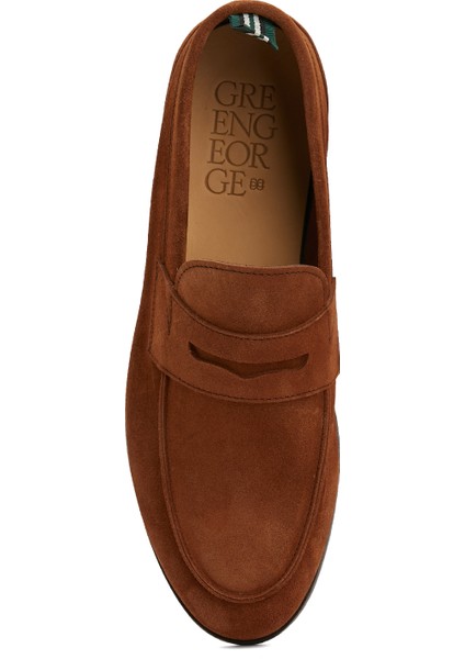 Kahverengi Erkek Süet Loafer