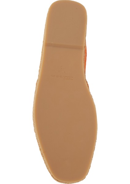 Turuncu Erkek Deri Espadril