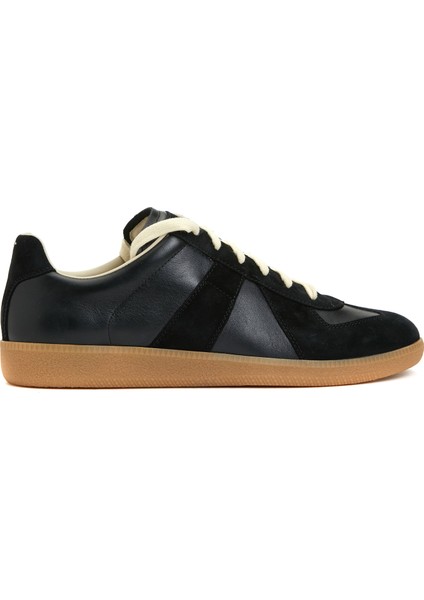 Replica Siyah Erkek Deri Sneaker