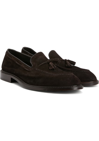 Kahverengi Erkek Süet Loafer