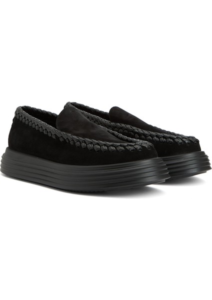 Paul Siyah Erkek Süet Espadril