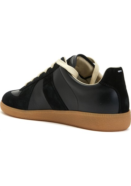 Replica Siyah Erkek Deri Sneaker
