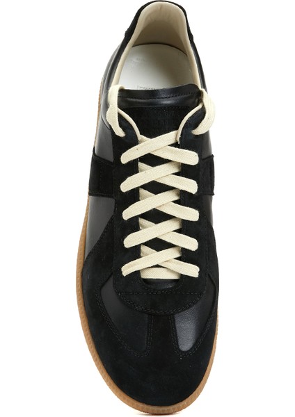 Replica Siyah Erkek Deri Sneaker