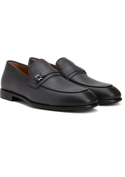 Lacivert Erkek Deri Loafer
