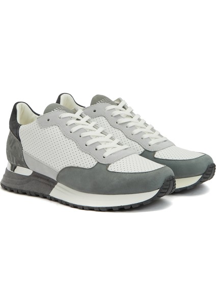 Gri Erkek Deri Sneaker