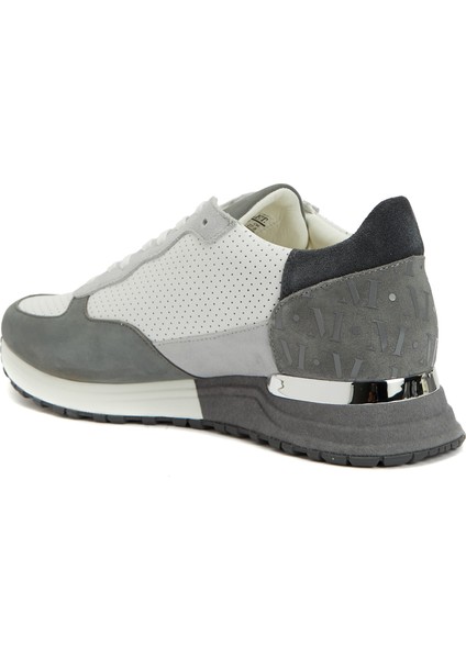 Gri Erkek Deri Sneaker
