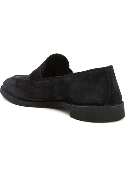 Koyu Mavi Erkek Deri Loafer