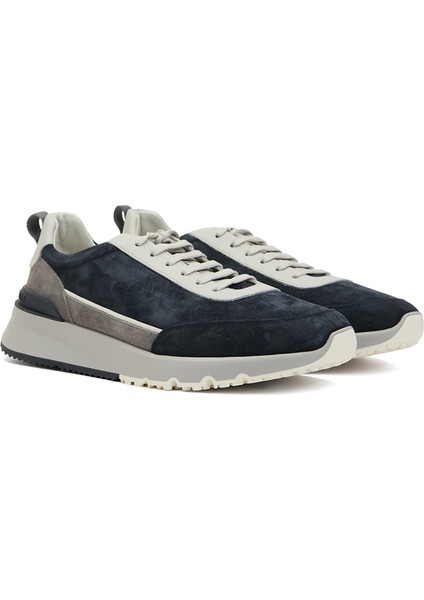 Lacivert Erkek Deri Sneaker