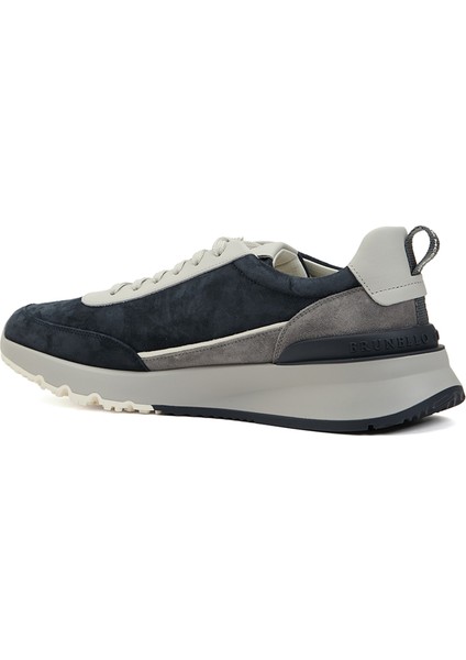 Lacivert Erkek Deri Sneaker