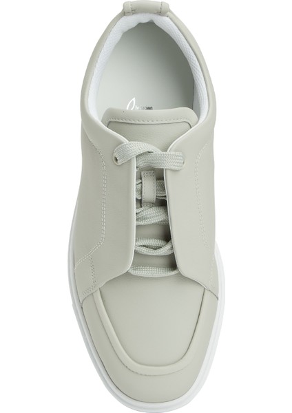 Jimmy Ekru Erkek Deri Sneaker