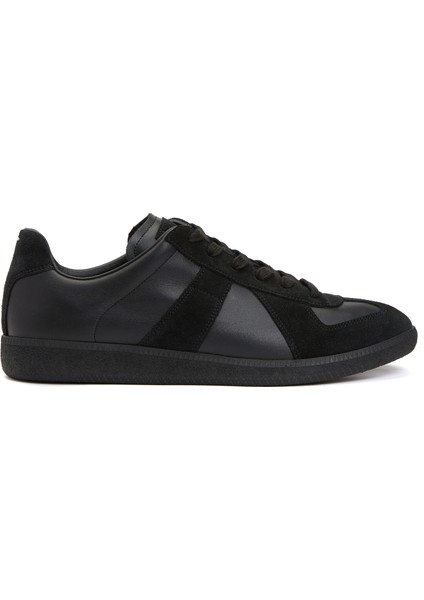Replica Siyah Erkek Deri Sneaker