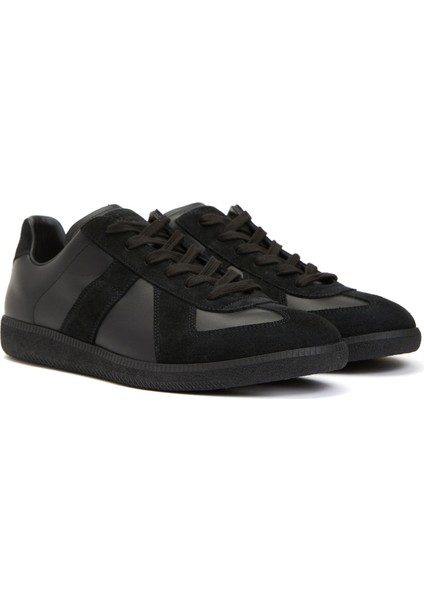 Replica Siyah Erkek Deri Sneaker