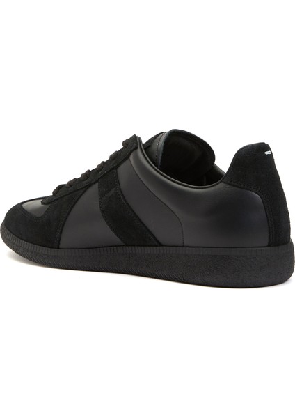 Replica Siyah Erkek Deri Sneaker