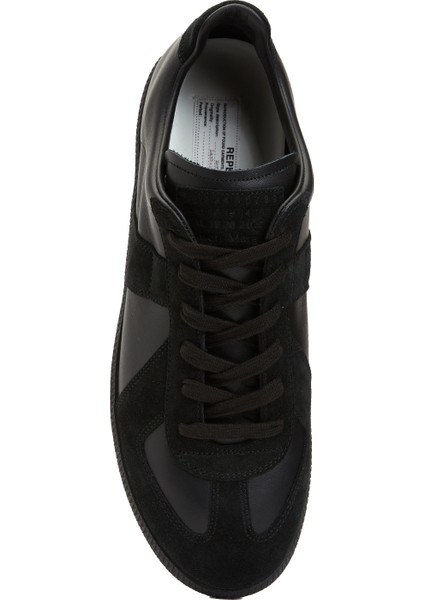 Replica Siyah Erkek Deri Sneaker