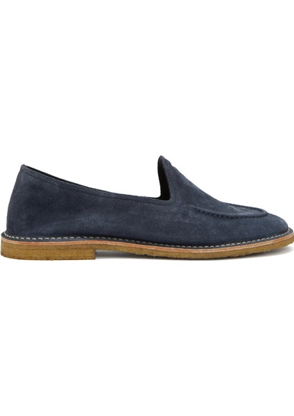Koyu Mavi Erkek Süet Loafer