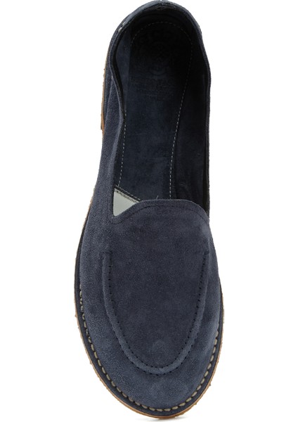 Koyu Mavi Erkek Süet Loafer