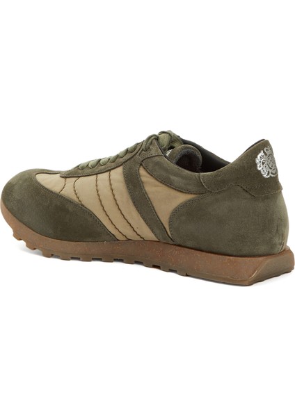 Haki Erkek Deri Sneaker