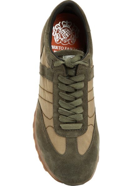 Haki Erkek Deri Sneaker