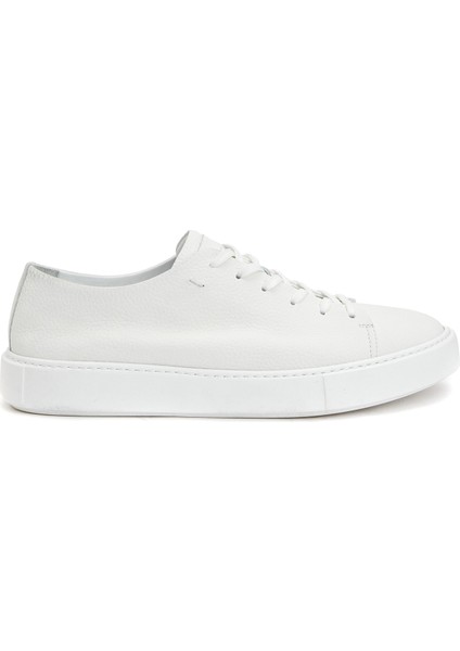 Beyaz Erkek Deri Sneaker