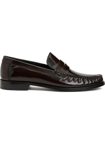 Bordo Erkek Deri Loafer