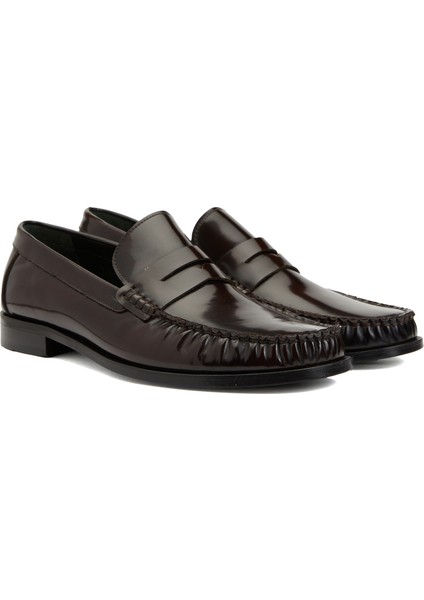Bordo Erkek Deri Loafer