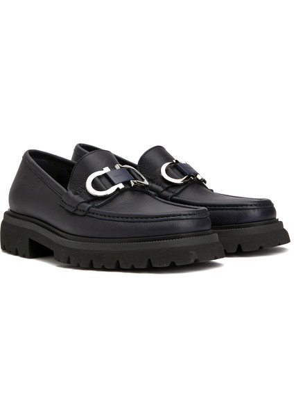 Lacivert Erkek Deri Loafer