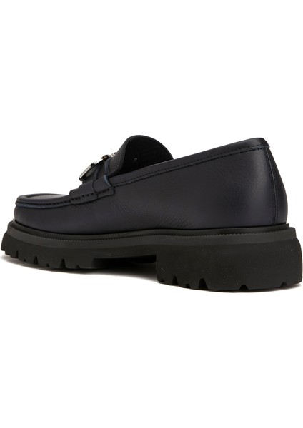 Lacivert Erkek Deri Loafer