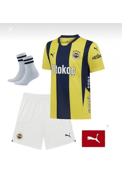 Fenerbãhç'e-En'nesyri/ 24/2025 Yeni Sezon Çocuk Futbol Forması Şort Çorap Bileklik Hediyeli