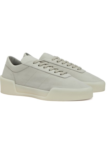 Açık Gri Erkek Deri Sneaker