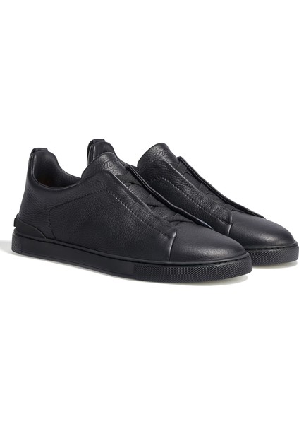 Siyah Erkek Deri Sneaker