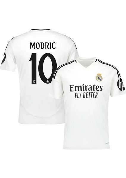 Real Madrid 2024/25 Sezonu #10 Modric Iç Saha Forması Beyaz