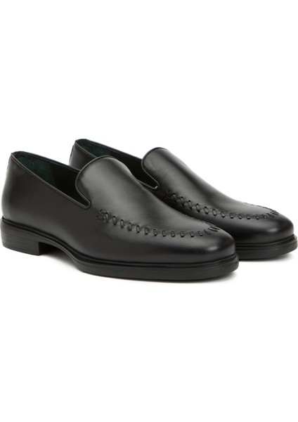 Siyah Erkek Deri Loafer