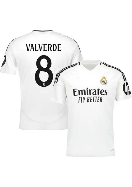 Real Madrid 2024/25 Sezonu #8 Valverde Iç Saha Forması Beyaz fiyatları