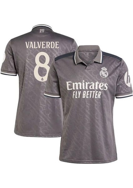 Real Madrid 2024/25 Sezonu #8 Valverde Alternatif Forması Gri fiyatları