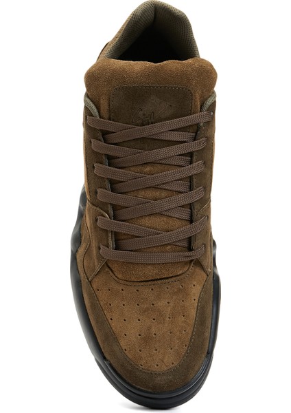 Kahverengi Erkek Deri Sneaker
