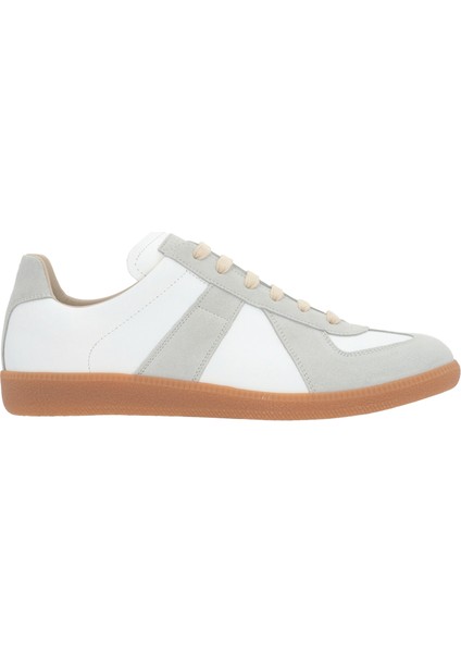 Replica Kırık Beyaz Erkek Deri Sneaker