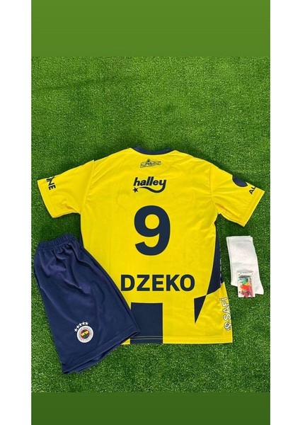 Fenerbahçe 2024/2025 Yeni Sezon Çocuk Dzeko Iç Saha Çubuklu Forma
