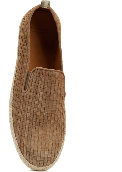 Bej Erkek Deri Loafer
